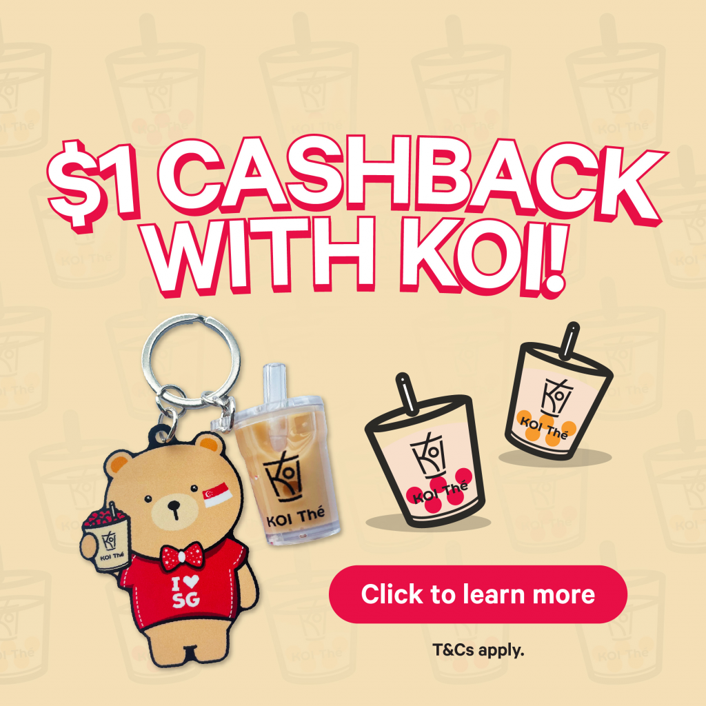 Get $1 cashback with KOI in partnership with SimplyGo